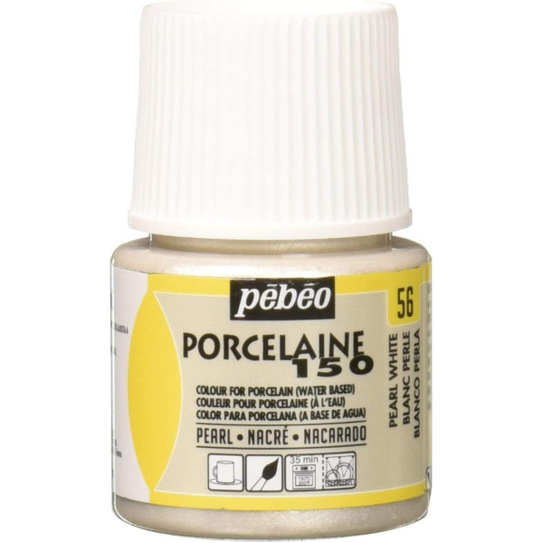photo-Peinture pour porcelaine - Pébéo - Porcelaine 150 - Blanc perle - 45 ml