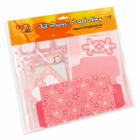 photo-Papier pour scrapbooking - 30,5x30,5cm - 4 feuilles + carte + enveloppe + embellissements - Naissance