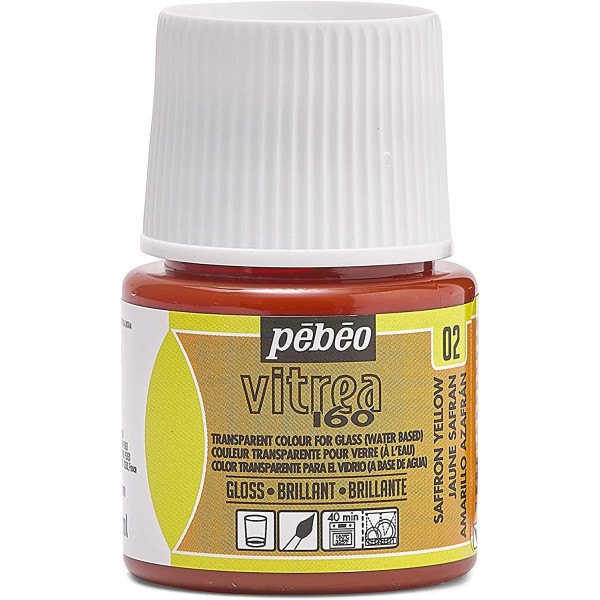 photo-Peinture pour verre - Vitréa 160 - Pébéo - Jaune safran - 45ml