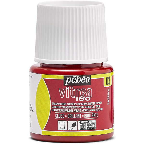 photo-Peinture pour verre - Vitréa 160 - Pébéo - Paprika - 45ml