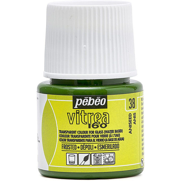 photo-Peinture pour verre - Vitréa 160 - Pébéo - Vert anis - 45ml