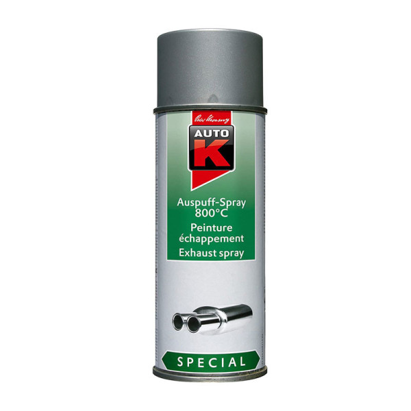 Bombe de peinture pour échappement de voiture moto - argent - Auto-K - 400ml | Artmania