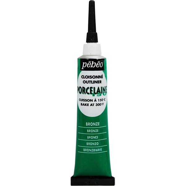 photo-Tube de cerne relief - Peinture pour porcelaine - Pébéo - Porcelaine 150 - Bronze