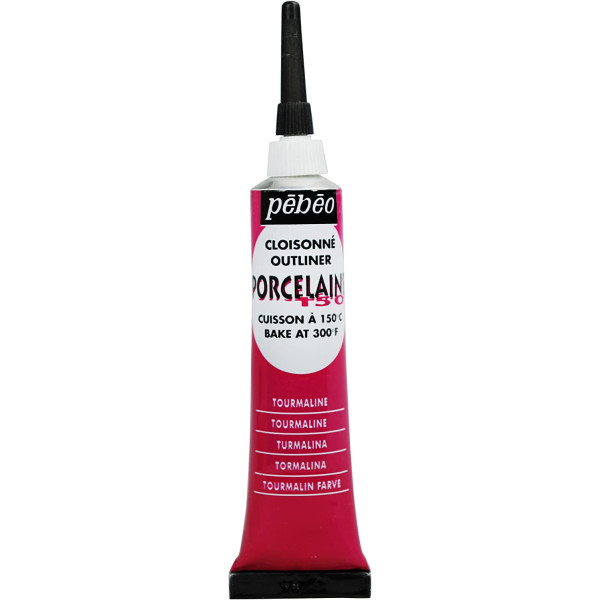 photo-Tube de cerne relief - Peinture pour porcelaine - Pébéo - Porcelaine 150 - Tourmaline