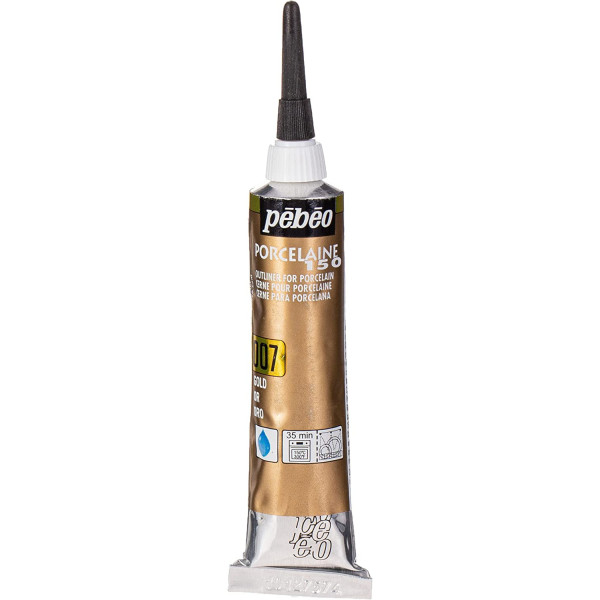 photo-Tube de cerne relief - Peinture pour porcelaine - Pébéo - Porcelaine 150 - Or