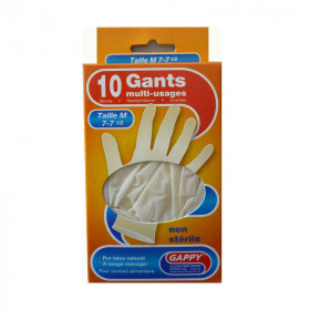 Boite de 10 gants multi-usages Taille M - Gappy | Artmania