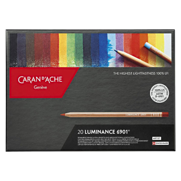 Boite de 20 crayons de couleur Luminance 6901 Carand'Ache | Artmania