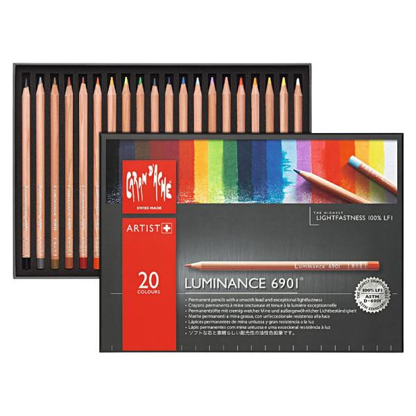 Boite de 20 crayons de couleur Luminance 6901 Caran d'Ache