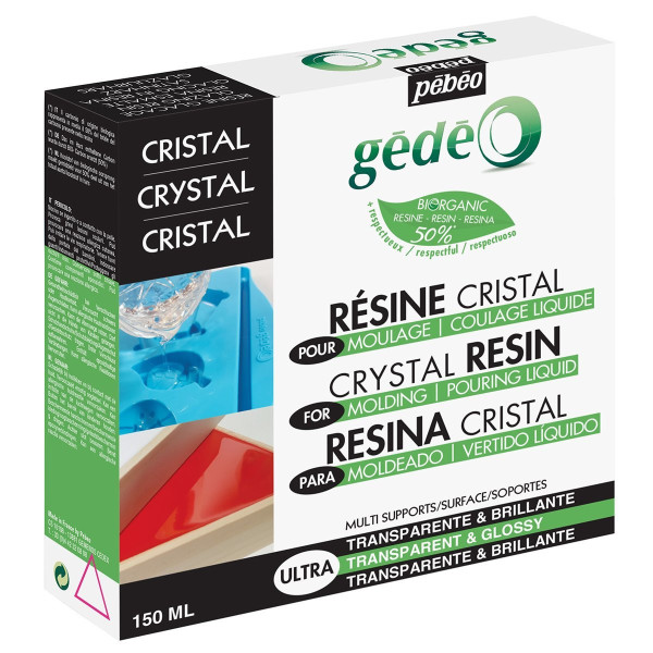 photo-Kit résine cristal - Gédéo - Pébéo - Biosourcée - Moulage - 150 ml