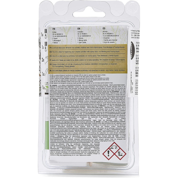 Kit découverte résine cristal - Gédéo - Pébéo - Biosourcée - Moulage - 45 ml