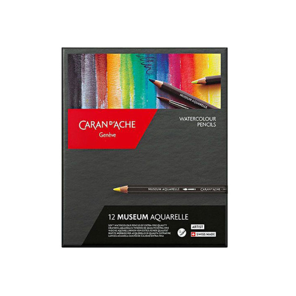 Boite de 12 crayons de couleur Museum Aquarelle Carand'Ache | Artmania