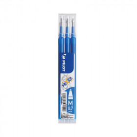 Lot de 3 recharges FriXion pointe moyenne 0,7mm bleu ciel Pilot | Artmania