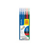 Lot de 6 recharges FriXion pointe moyenne 0,7mm assortiment Pilot pas cher