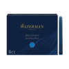 Etui de 8 cartouches longues standard d'encres bleu sérénité - Waterman S0110860 | Artmania