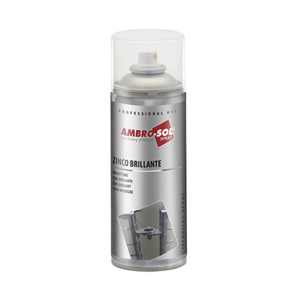 Bombe aérosol - Zinc brillant 400ml - Ambro-Sol | Artmania