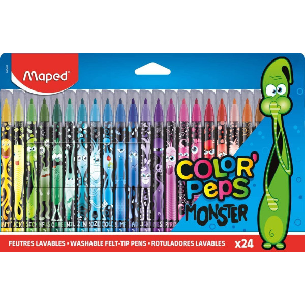 photo-24 feutres de coloriage - Assortiment - Color'Peps Monster - Maped