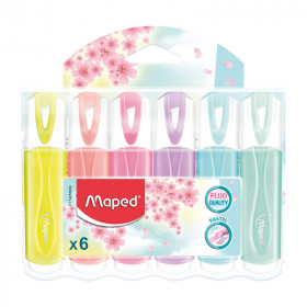Etui de 6 surligneurs Classic Pastel - Fluo Pep's Maped | Artmania