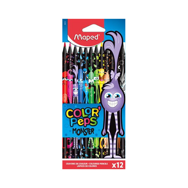 photo-12 crayons de couleur - Assortiment - Color'Peps Monster - Maped