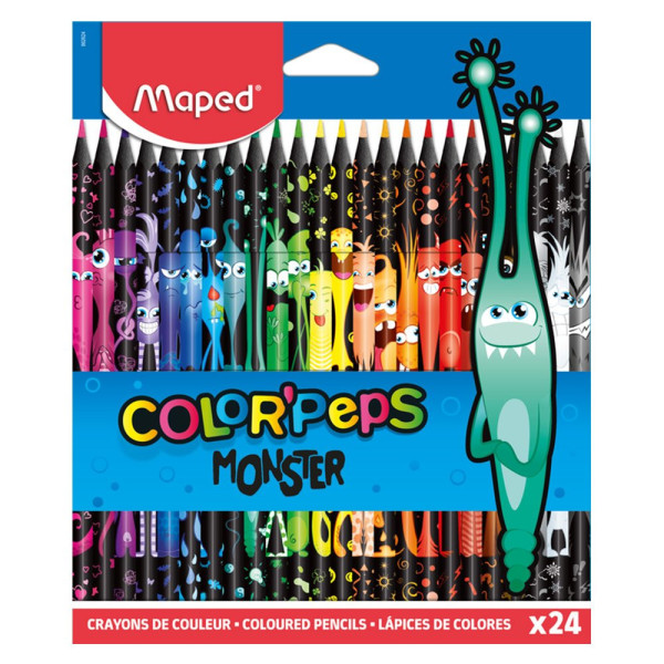 photo-24 crayons de couleur - Assortiment - Color'Peps Monster - Maped