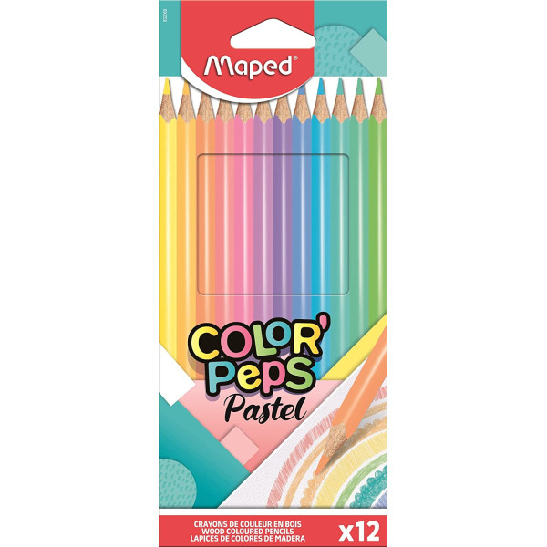 photo-12 crayons de couleur - Couleurs pastel - Color'Peps - Maped