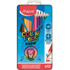 photo-Boîte métal de 12 crayons de couleur - Ultra résistant - Color'Peps Strong - Maped