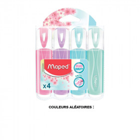 Etui de 4 surligneurs Classic Pastel - Fluo Pep's Maped | Artmania