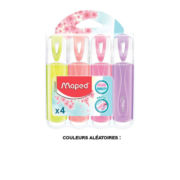 Etui de 4 surligneurs Classic Pastel - Fluo Pep's Maped