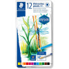 photo-12 crayons de couleur aquarellables - Etui en métal - Design Journey - Staedtler