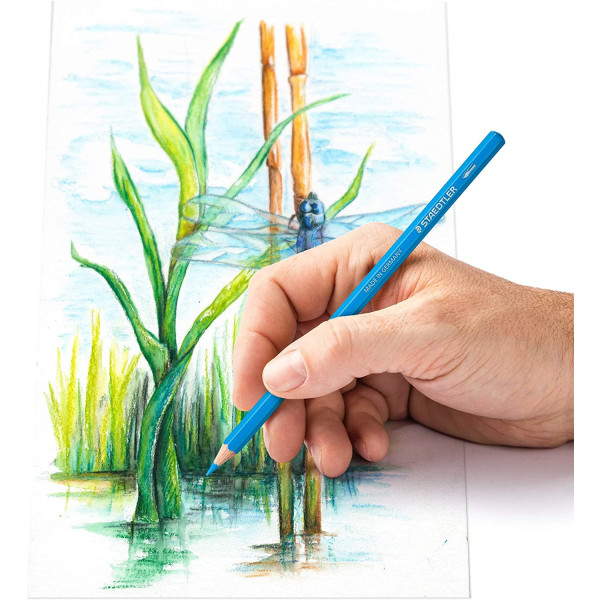 12 crayons de couleur aquarellables - Etui en métal - Design Journey - Staedtler