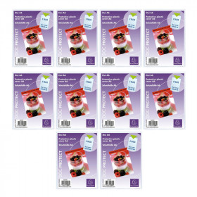 10 étuis de protection pour document - A6 - Plastique - Transparent - Exacompta