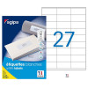 2700 étiquettes blanches 70x31mm 27 étiquettes par planche A4 - Apli 119001 | Artmania