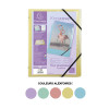 Trieur 8 compartiments avec 3 rabats - couleurs pastels assorties - Exacompta Kreacover