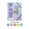 Trieur 8 compartiments avec 3 rabats - couleurs pastels assorties - Exacompta Kreacover