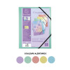 Chemise 3 rabats A4 - couleurs pastels aléatoires - Exacompta Kreacover