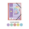 Chemise 3 rabats A4 - couleurs pastels aléatoires - Exacompta Kreacover