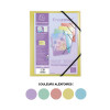Chemise 3 rabats A4 - couleurs pastels aléatoires - Exacompta Kreacover