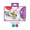 Etui de 10 cartes postales à colorier 10x15cm - Maped