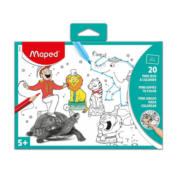 Etui de 20 mini jeux à colorier 15x21cm - Maped | Artmania