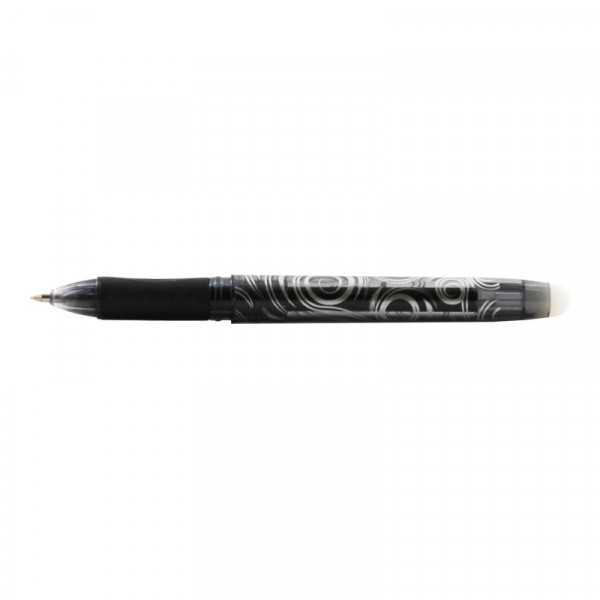 12 stylos encre gel effaçable R-Pen noir pointe moyenne 0.7mm
