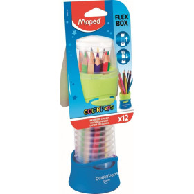 photo-12 crayons de couleur - Color'Peps - Etui pot à crayons - Maped - Flex Box