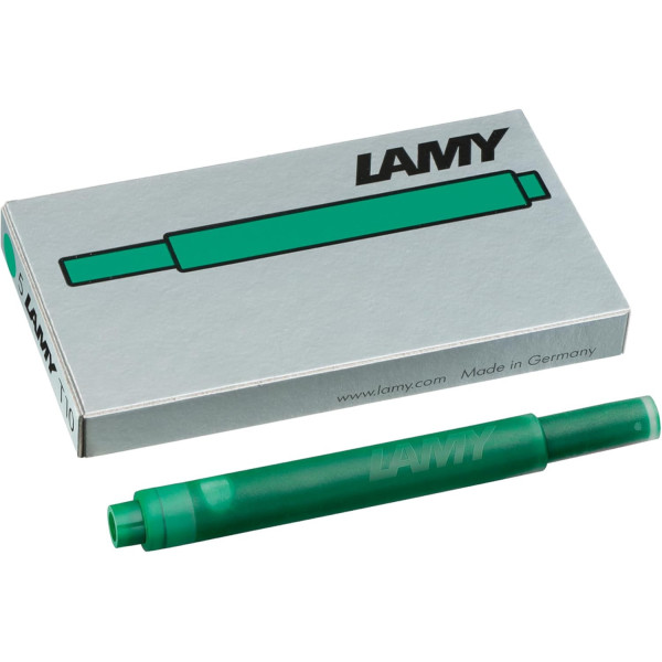 Cartouche d'encre - Vert - Grande taille - Compatible stylos LAMY - 5 cartouches