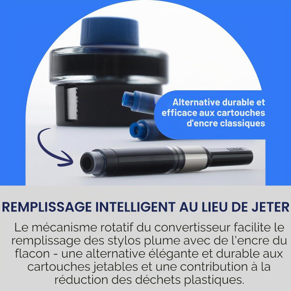 Convertisseur pour stylo plume Z27- Compatible stylos LAMY - Permet de remplir les cartouches