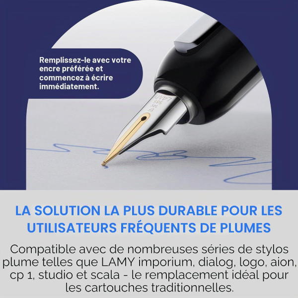 Convertisseur pour stylo plume Z27- Compatible stylos LAMY - Permet de remplir les cartouches