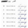 Plume de rechange pour porte-plume ou stylo plume - Métal - Z50 blank LH - Lamy