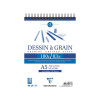 Bloc Dessin A Grain Spirale A5 - 180G - 30 feuilles - Clairefontaine | Artmania