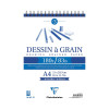 Bloc Dessin A Grain Spirale A4 - 30 feuilles - Clairefontaine | Artmania