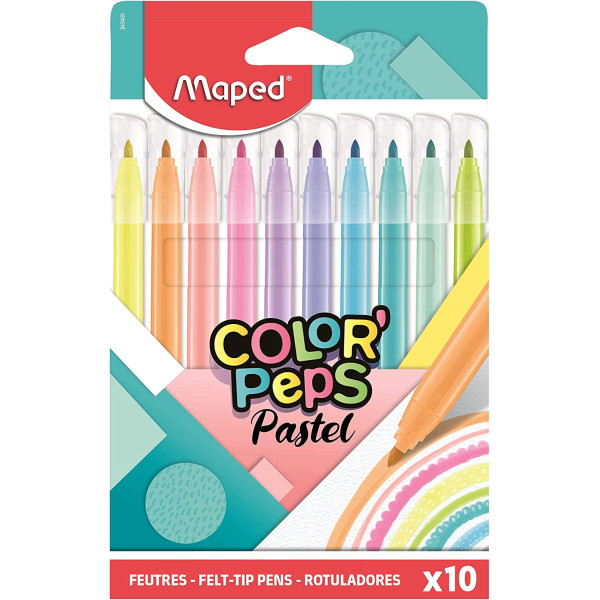 photo-10 feutres de coloriage - Couleurs pastel - Maped - Color'Peps