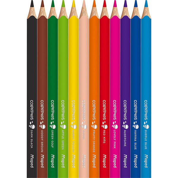12 crayons de couleur - Coloriage - Enfant - Color'Peps - Maped