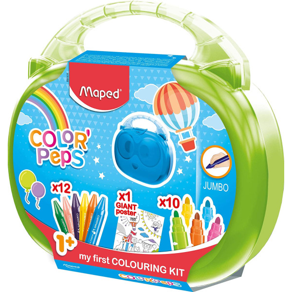 photo-Malette de coloriage - Feutres - Crayons de cire - Pour enfant - Color'Peps - Maped