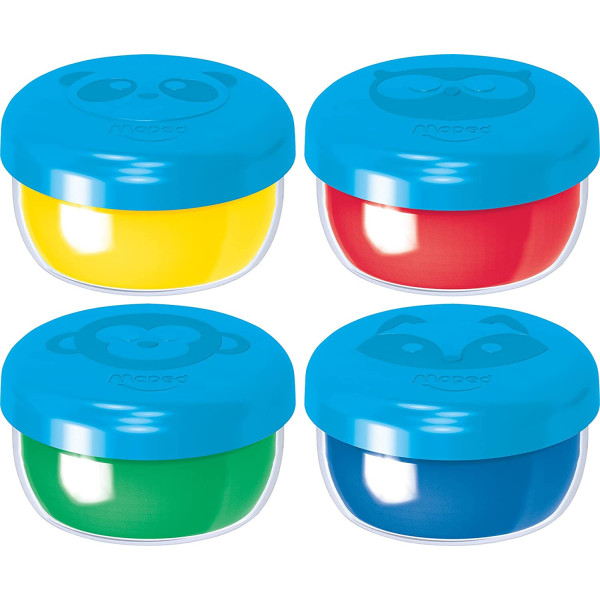 Peinture gouache au doigt - Enfant - Bébé - 4 pots - Color'Peps - Maped